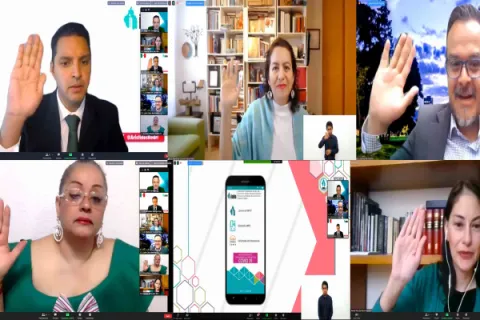 Captura de pantalla de la sesión virtual