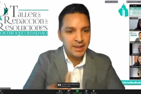 Captura de pantalla de la sesión virtual