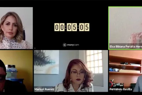 Captura de pantalla de la sesión virtual