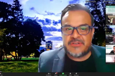 Captura de pantalla de la sesión virtual