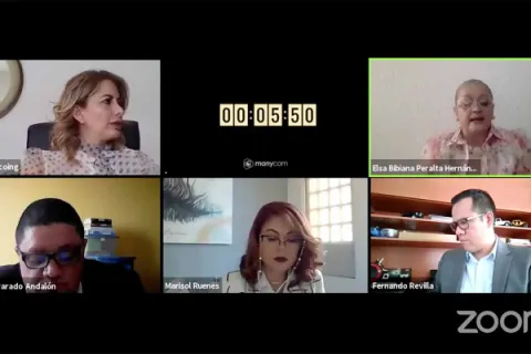 Captura de pantalla de la sesión virtual