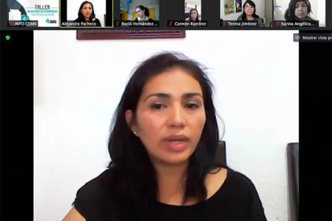 Captura de pantalla de la sesión virtual