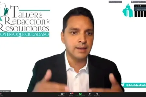 Captura de pantalla de la sesión virtual