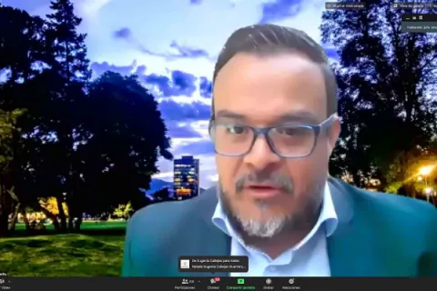 Captura de pantalla de la sesión virtual