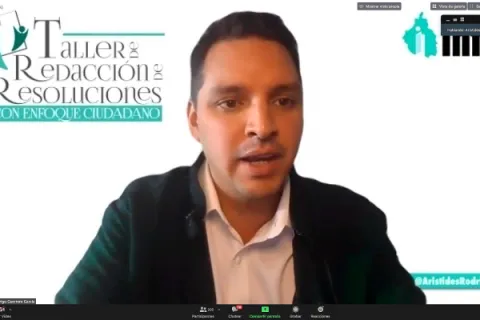 Captura de pantalla de la sesión virtual