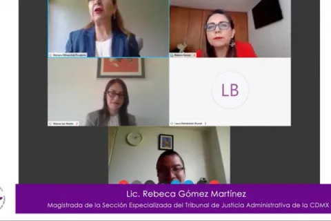 Captura de pantalla de la sesión virtual