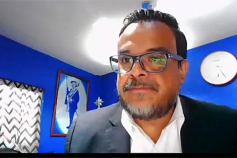 Captura de pantalla de la sesión virtual