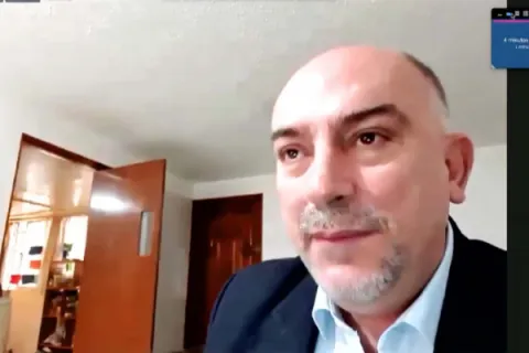 Captura de pantalla de la sesión virtual