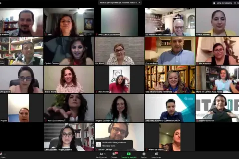 Captura de pantalla de la sesión virtual
