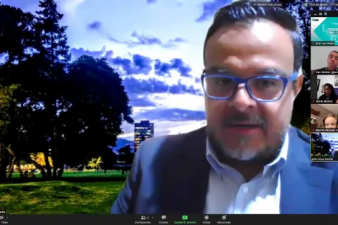 Captura de pantalla de la sesión virtual
