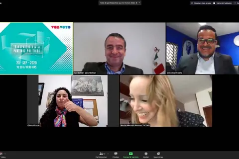 Captura de pantalla de la sesión virtual