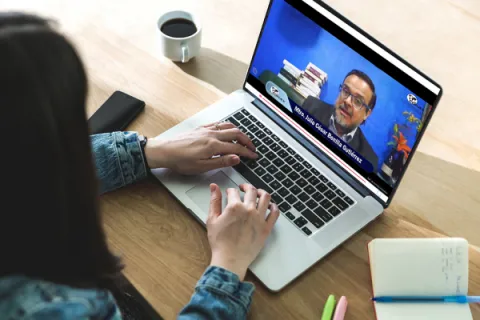 Captura de pantalla de la sesión virtual