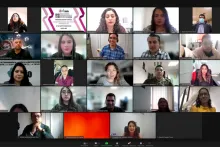 Captura de pantalla de la sesión virtual