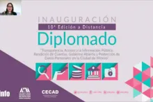 Captura de pantalla de la sesión virtual