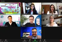 Captura de pantalla de la sesión virtual