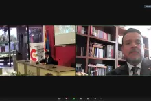 Captura de pantalla de la sesión virtual