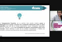 Captura de pantalla de la sesión virtual