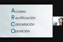 Captura de pantalla de la sesión virtual