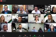 Captura de pantalla de la sesión virtual
