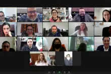 Captura de pantalla de la sesión virtual