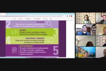 Captura de pantalla de la sesión virtual