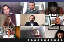 Captura de pantalla de la sesión virtual