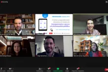 Captura de pantalla de la sesión virtual