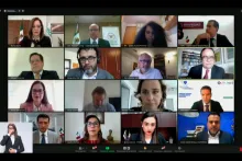 Captura de pantalla de la sesión virtual
