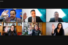 Captura de pantalla de la sesión virtual