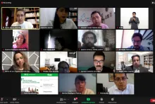 Captura de pantalla de la sesión virtual