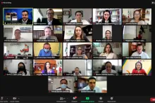 Captura de pantalla de la sesión virtual