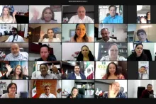 Captura de pantalla de la sesión virtual