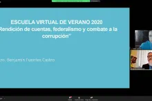 Captura de pantalla de la sesión virtual