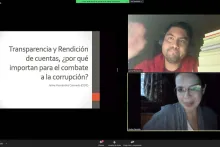 Captura de pantalla de la sesión virtual