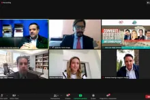 Captura de pantalla de la sesión virtual