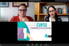 Captura de pantalla de la sesión virtual