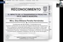 Captura de pantalla de la sesión virtual