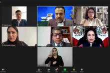 Captura de pantalla de la sesión virtual
