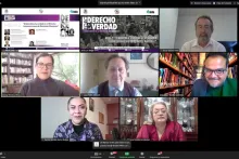 Captura de pantalla de la sesión virtual