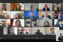 Captura de pantalla de la sesión virtual