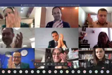 Captura de pantalla de la sesión virtual