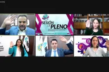 Captura de pantalla de la sesión virtual