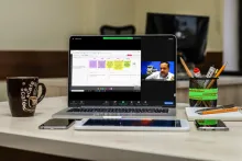 Captura de pantalla de la sesión virtual