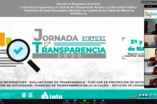 Captura de pantalla de la sesión virtual