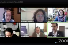 Captura de pantalla de la sesión virtual