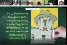 Captura de pantalla de la sesión virtual