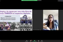 Captura de pantalla de la sesión virtual