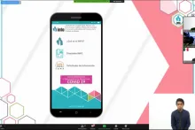 Captura de pantalla de la sesión virtual