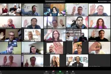 Captura de pantalla de la sesión virtual